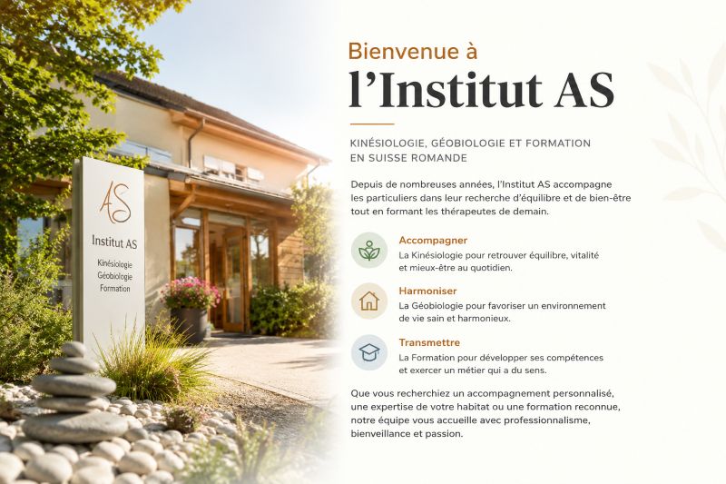 Bienvenue à l'Institut AS - Kinésiologie, Géobiologie et Formation Bienvenue à l'Institut AS à Champagne dans le canton de Vaud, centre de kinésiologie, géobiologie et école de formation en Suisse romande.