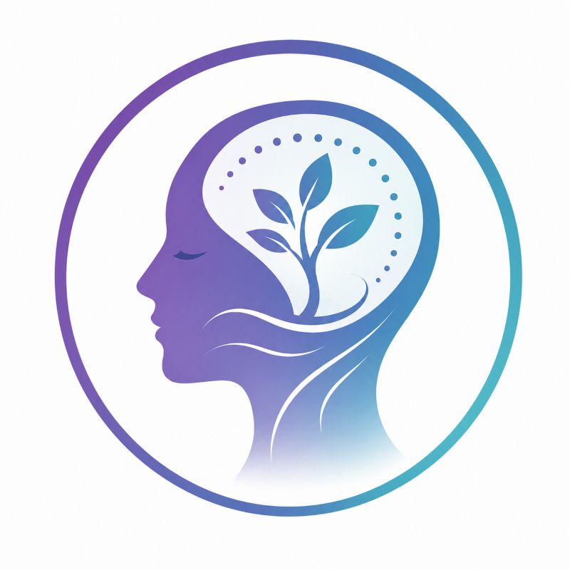 Icône représentant la compréhension du subconscient dans la méthode Kinémotion®, illustrée par un profil humain avec un arbre symbolisant le développement intérieur.